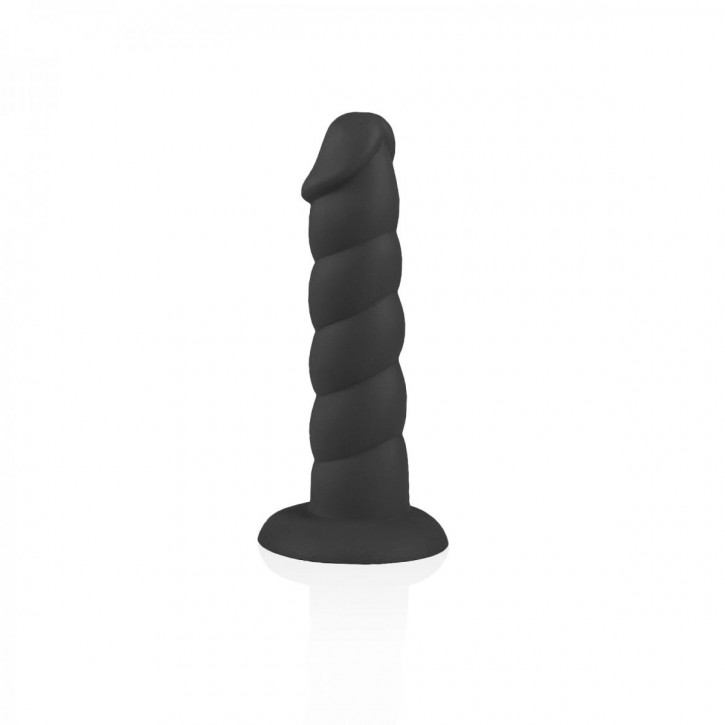 „PLAYER“ 17,0 cm großer PREMIUM SILIKON Dildo - Sexspielzeug für Frauen und Männer Ø 4,0 cm mit STARKEM SAUGNAPF - schwarz