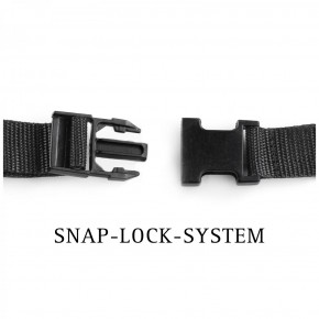 FESTSITZENDER STRAPON durch Sicherheitsgurtqualität mit SNAP-LOCK-SYSTEM - 14,0 cm lang / 4,0 cm Ø - schwarz