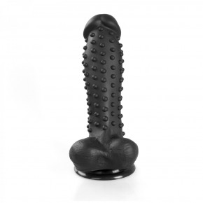 CROCODILE" Silikon Noppen Dildo ist der Magic Wand für Ihre starken Gefühle - 25,0 cm lang, 5,5 cm Ø - schwarz