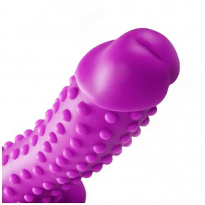 CROCODILE" Silikon Noppen Dildo ist der Magic Wand für Ihre starken Gefühle - 25,0 cm lang, 5,5 cm Ø - purpur