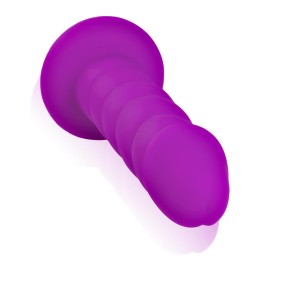 „PLAYER“ 17,0 cm großer PREMIUM SILIKON Dildo - Sexspielzeug für Frauen und Männer Ø 4,0 cm mit STARKEM SAUGNAPF - Purpur